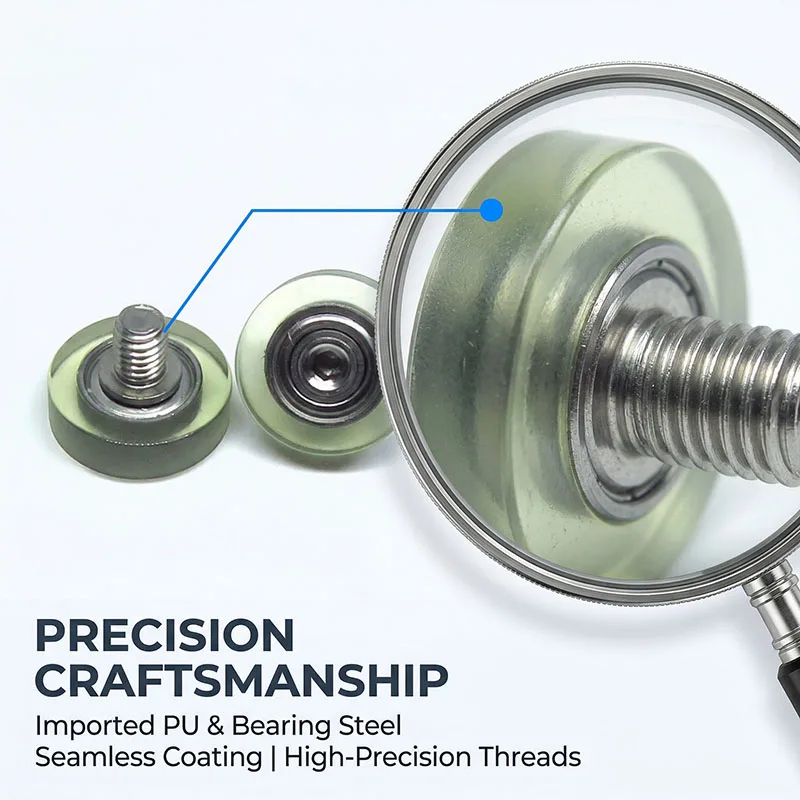 5Pcs OD 15mm PU Coated Polyurethane Adhesive Rollers With Screw M4 PU62315-4C1L5M4 Soft Rubber Pulley 15mm Silent Bearing Wheels
5Pcs OD 15mm PU Coated Polyurethane Adhesive Rollers With Screw M4 PU62315-4C1L5M4 Soft Rubber Pulley 15mm Silent Bearing Wheels