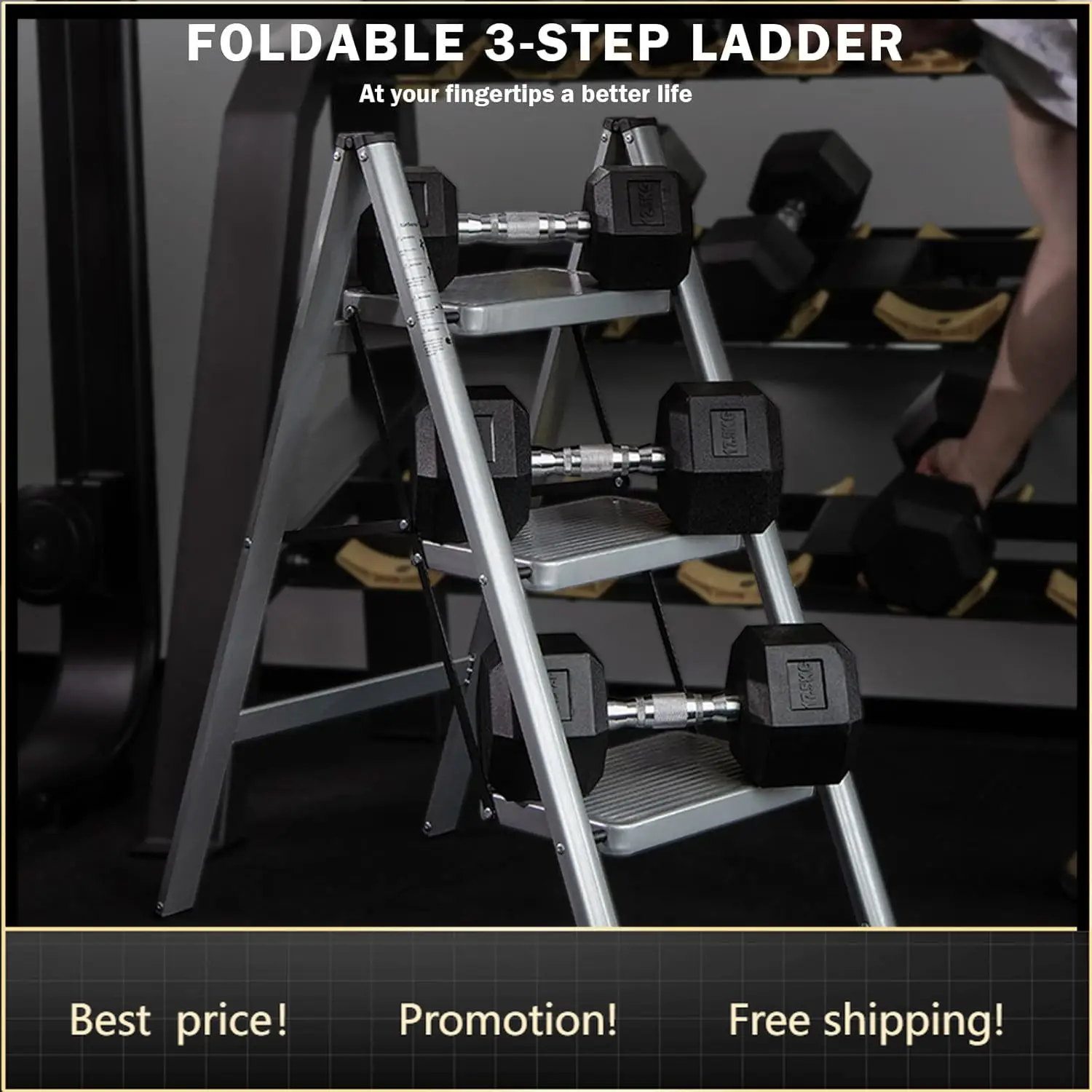 Hot-selling3 Step Ladder Folding Step Stool with Anti Slip Wide Pedal Portable Sturdy Steel Ladder 3 Steps 330lbs Safety Kitchen
Hot-selling3 Step Ladder Folding Step Stool with Anti Slip Wide Pedal Portable Sturdy Steel Ladder 3 Steps 330lbs Safety Kitchen