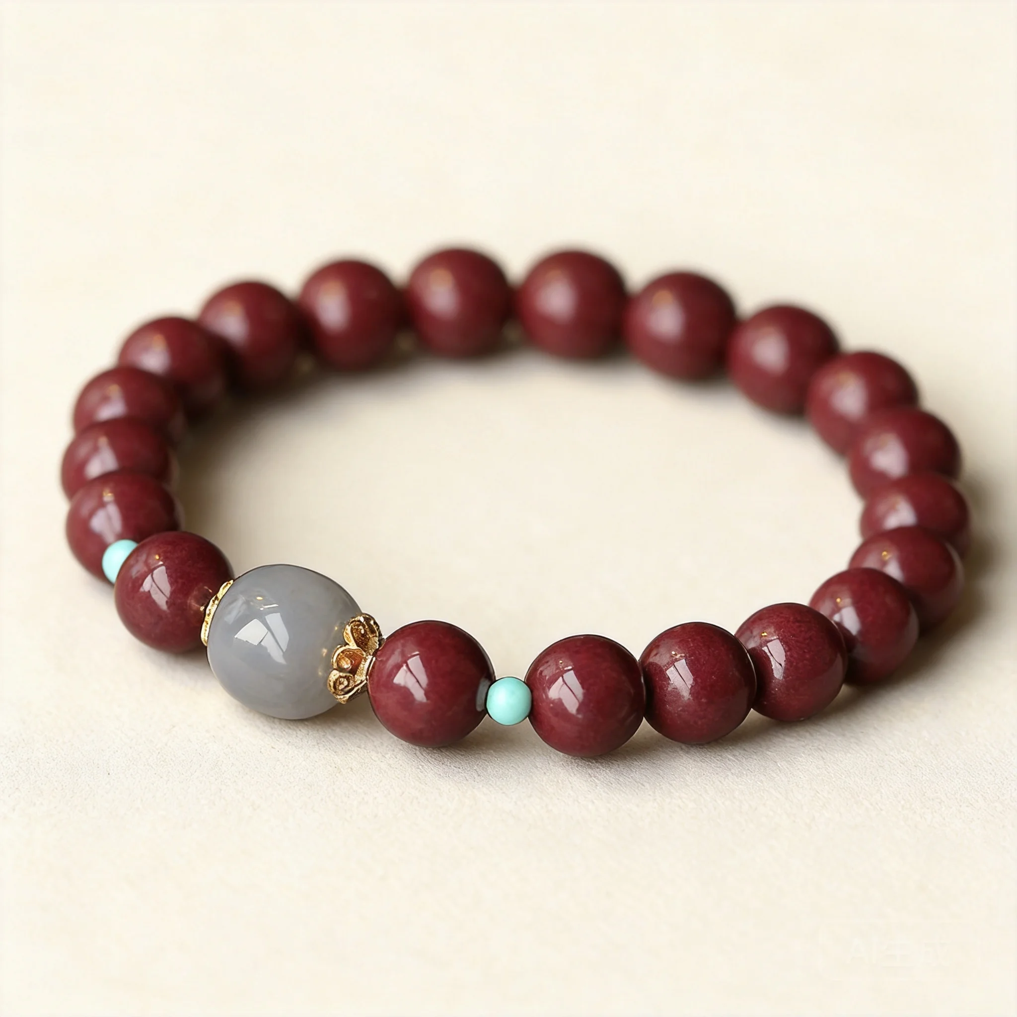 Chinese Style Natural Purple Gold Cinnabar 8mm Single Strand Bracelet With Hetian Jade Lucky Blessing Fortune Good Luck Feng Shu
Chinese Style Natural Purple Gold Cinnabar 8mm Single Strand Bracelet With Hetian Jade Lucky Blessing Fortune Good Luck Feng Shu