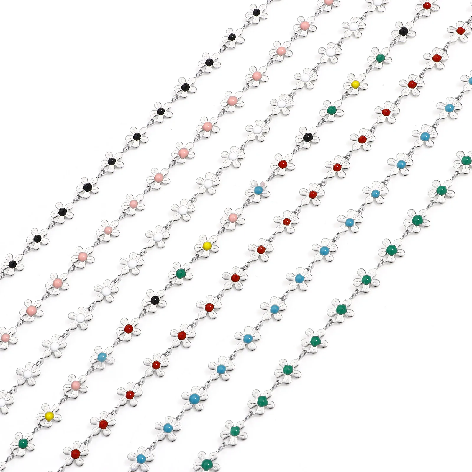 1 Meter 6mm 304 Stainless Steel Flower Link Chain Flower Silver Color Chains DIY Bracelet Necklace Jewelry Making Findings
1 Meter 6mm 304 Stainless Steel Flower Link Chain Flower Silver Color Chains DIY Bracelet Necklace Jewelry Making Findings