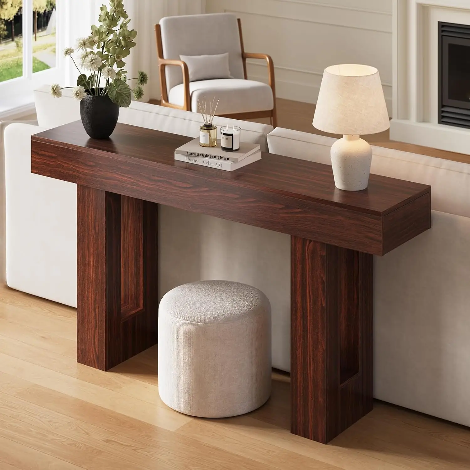 63" Console Table with 2 Drawers Slim Entryway Sofa Table Farmhouse Wood Accent Foyer Living Room Dark Walnut, Customized
63" Console Table with 2 Drawers Slim Entryway Sofa Table Farmhouse Wood Accent Foyer Living Room Dark Walnut, Customized