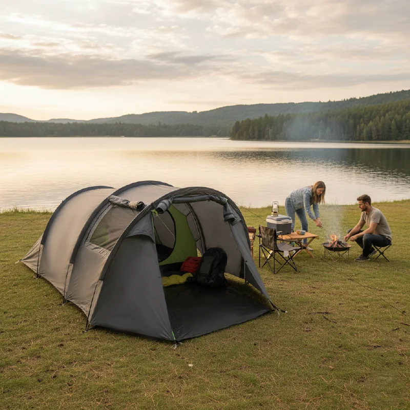 Spacious 3-4 Person Portable Tunnel Tent Large Group Adventure Hiking Easy Setup Outdoor Camping Shelter
Spacious 3-4 Person Portable Tunnel Tent Large Group Adventure Hiking Easy Setup Outdoor Camping Shelter