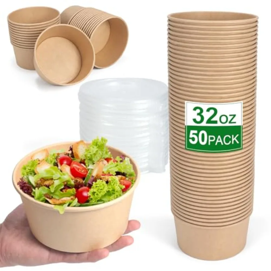 50 Pcs 32 Oz disposable meal prep containers paper bowls with lids disposable soup bowls soup bowls disposable hot/cold disposa
50 Pcs 32 Oz disposable meal prep containers paper bowls with lids disposable soup bowls soup bowls disposable hot/cold disposa