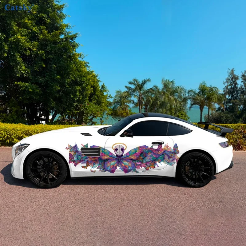 Colorful Butterfly Skull Car Vinyl Wraps Decal Self-adhesive PVC Sticker Suitable for Trucks SUV Decor Auto Accessories Gift
Colorful Butterfly Skull Car Vinyl Wraps Decal Self-adhesive PVC Sticker Suitable for Trucks SUV Decor Auto Accessories Gift