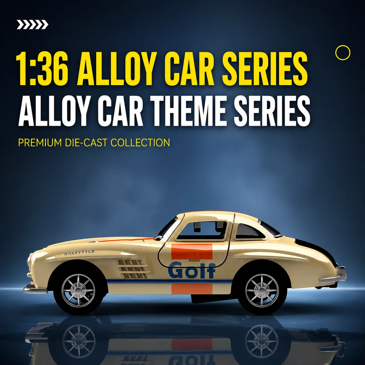 MQUDUO 1:36 Classic Sports Car Toy, Pull Back Diecast Alloy Model with Opening Doors, Beige Striped Vehicle Birthday Gift Decor
MQUDUO 1:36 Classic Sports Car Toy, Pull Back Diecast Alloy Model with Opening Doors, Beige Striped Vehicle Birthday Gift Decor