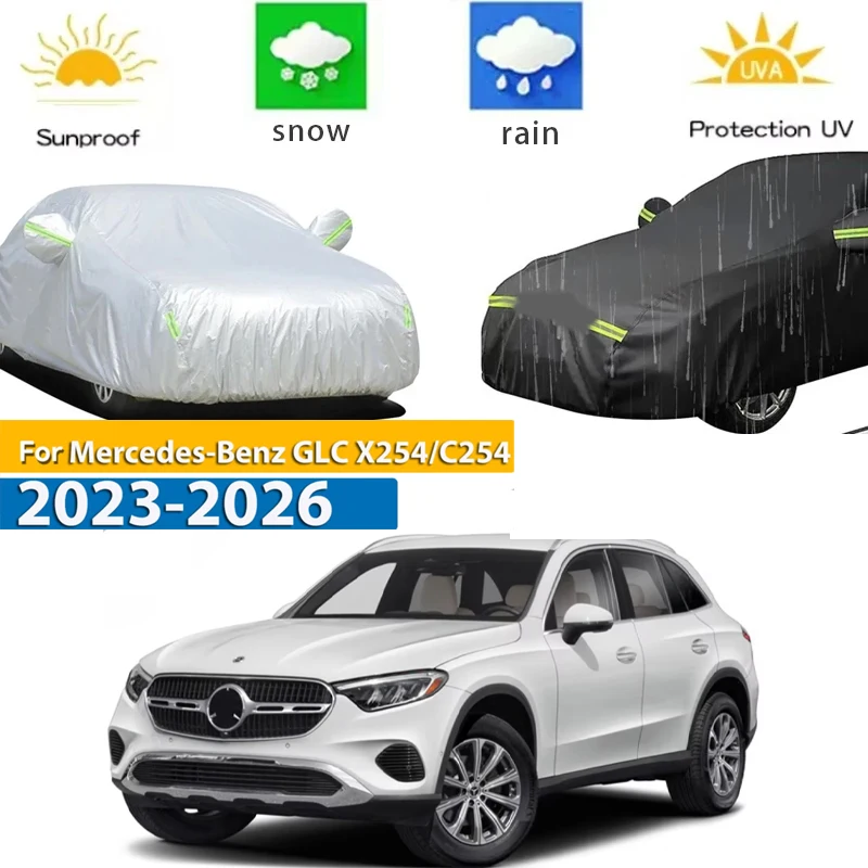 For Mercedes-Benz GLC X254 C254 2023-2026 Full Car Covers Outdoor Sun Anti UV Rain Snow Dust Protection Oxford Cloth Accessories
For Mercedes-Benz GLC X254 C254 2023-2026 Full Car Covers Outdoor Sun Anti UV Rain Snow Dust Protection Oxford Cloth Accessories