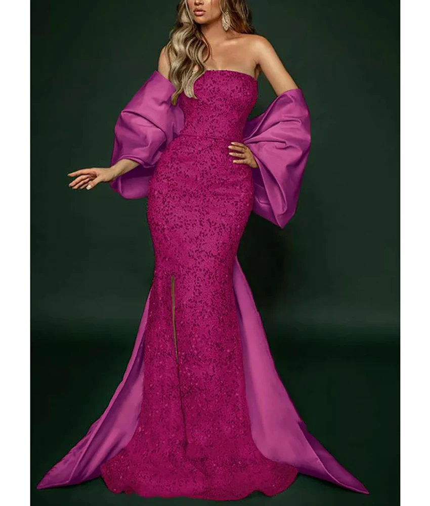 Customized High Quality Lace Mermaid Off the Shoulder Evening Dresses Temperament Strapless Floor Length prom dresses
Customized High Quality Lace Mermaid Off the Shoulder Evening Dresses Temperament Strapless Floor Length prom dresses