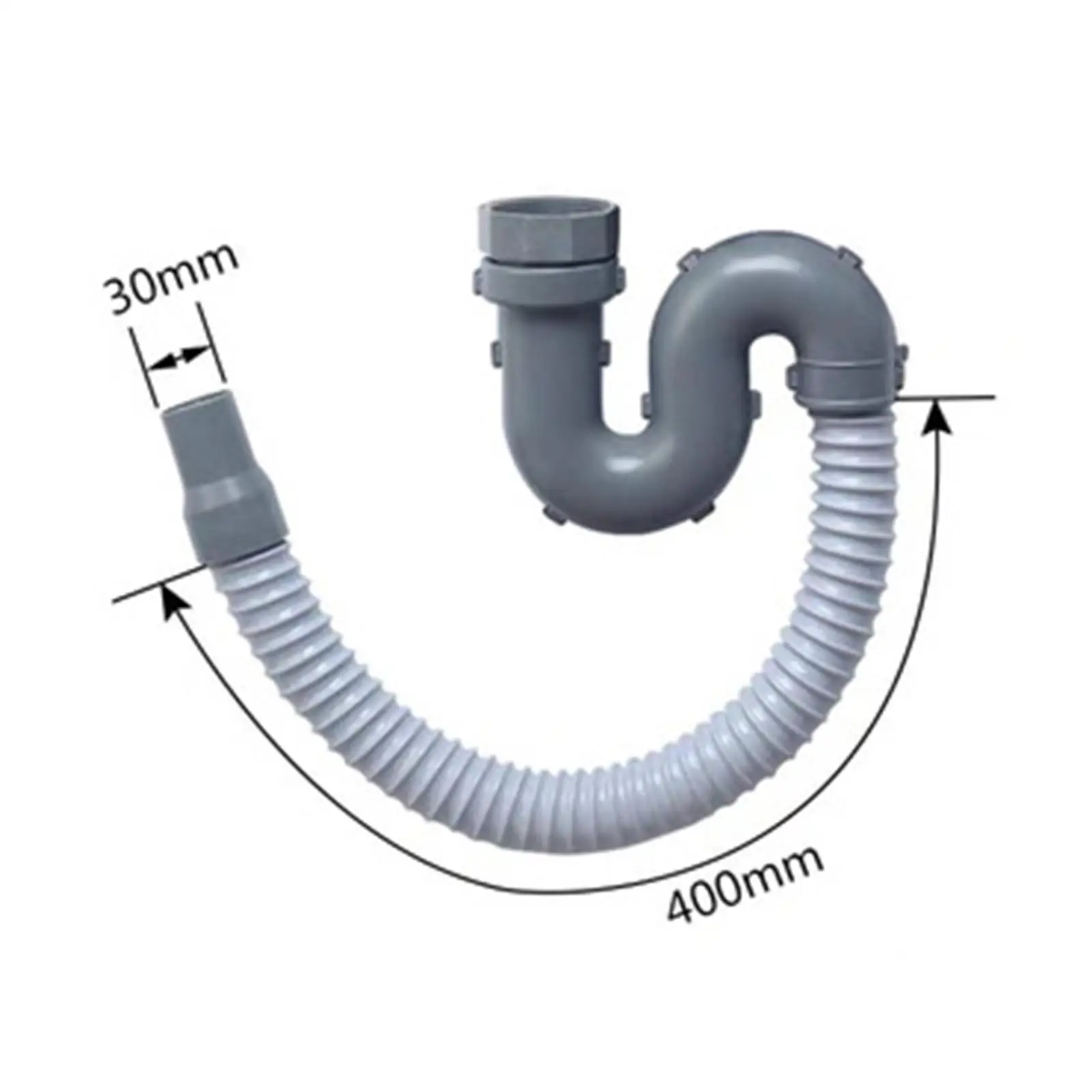 Kitchen Sink Drain Hose Pipe U Shape Elbow Flexible Drainage Tube Odor Barrier for Kitchen and Bathroom Sinks
Kitchen Sink Drain Hose Pipe U Shape Elbow Flexible Drainage Tube Odor Barrier for Kitchen and Bathroom Sinks