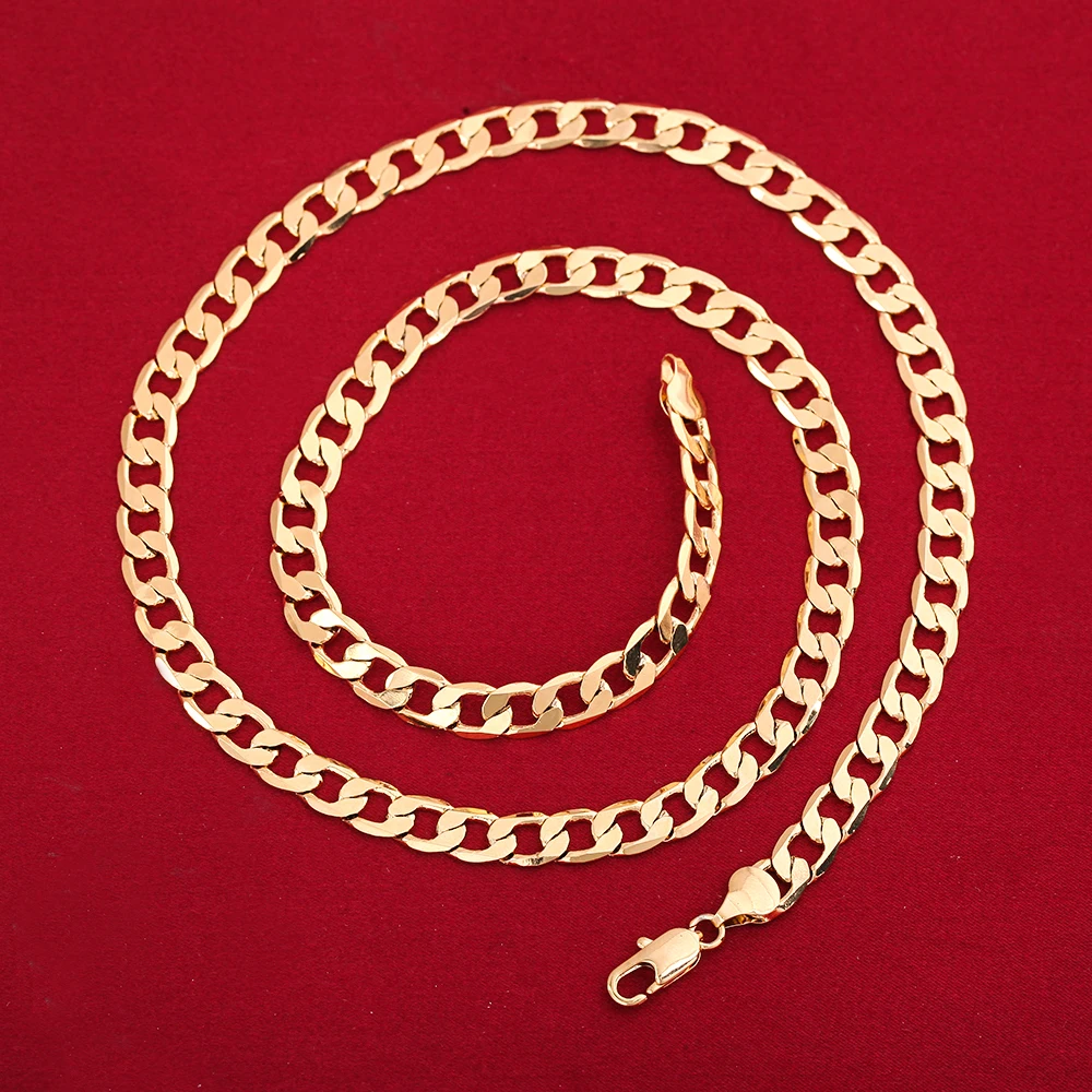 Luxury designer 40-60CM Sterling Silver 18K gold noble 8MM sideways chain Necklaces for Men woman fashion Jewelrys Wedding party
Luxury designer 40-60CM Sterling Silver 18K gold noble 8MM sideways chain Necklaces for Men woman fashion Jewelrys Wedding party