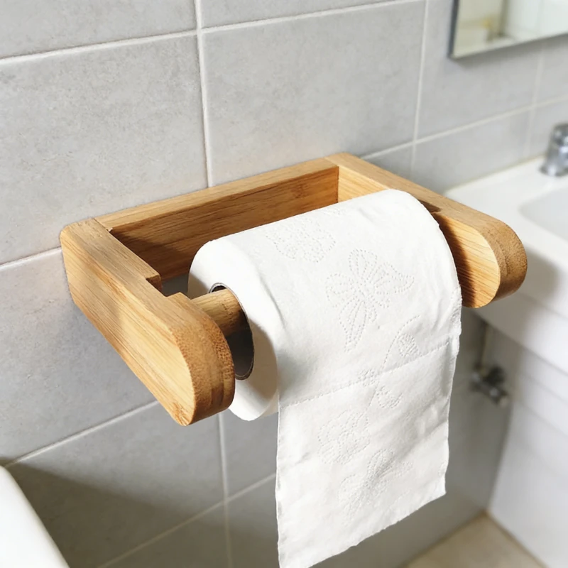Natural Bamboo Wood Tissue Holder Eco-Friendly Wall-Mounted Bathroom Storage Rack Home Use Model Suitable for Malls Hotels
Natural Bamboo Wood Tissue Holder Eco-Friendly Wall-Mounted Bathroom Storage Rack Home Use Model Suitable for Malls Hotels