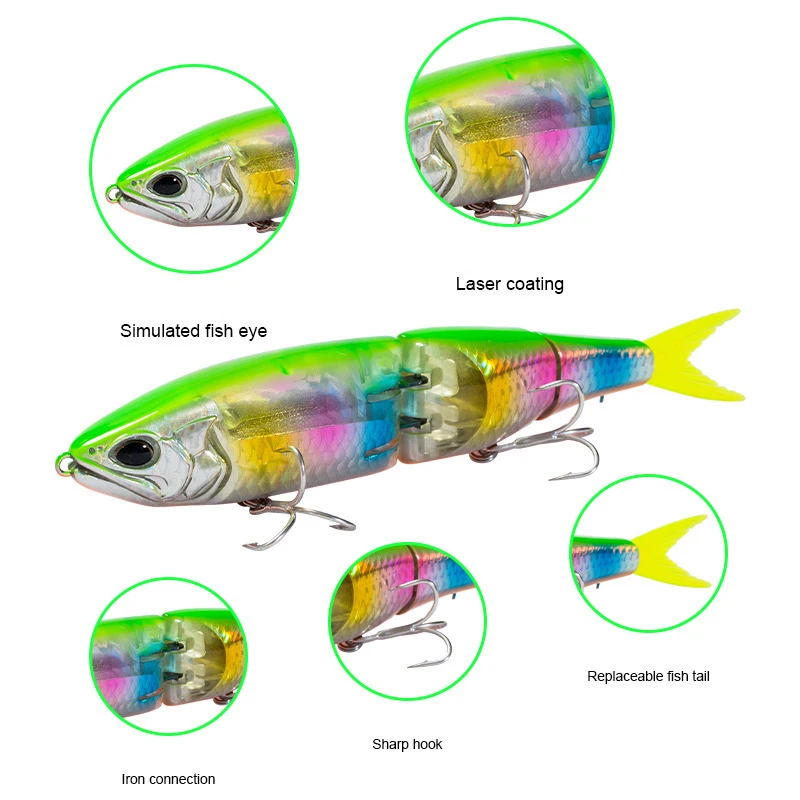 2026 Fishing Lures Hard Bait Long Casting Flash Blade Body Lure 190mm 53g Topwater Swimbait Multiple Jointed Lure for Seabass
2026 Fishing Lures Hard Bait Long Casting Flash Blade Body Lure 190mm 53g Topwater Swimbait Multiple Jointed Lure for Seabass