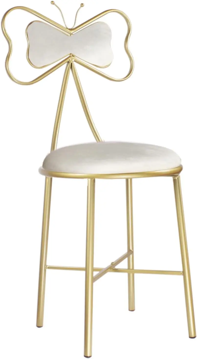 Vanity Stool Chair For Makeup,Modern Velvet Butterfly Accent Chair,White Cute Girls Bow Knot Backrest Chair With Golden Leg For
Vanity Stool Chair For Makeup,Modern Velvet Butterfly Accent Chair,White Cute Girls Bow Knot Backrest Chair With Golden Leg For
