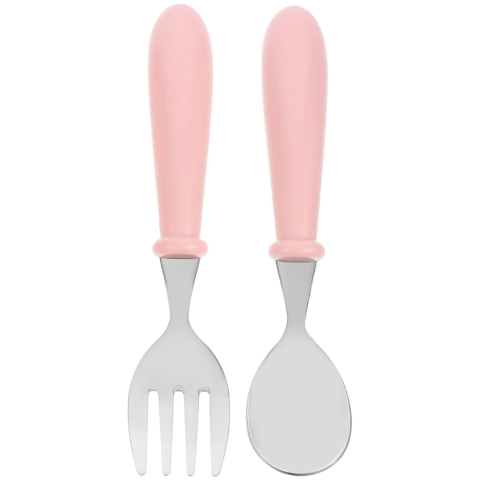 1Set Toddler Spoon and Fork Set Stainless Steel Baby Feeding Utensils Ergonomic Training Cutlery for Portable with
1Set Toddler Spoon and Fork Set Stainless Steel Baby Feeding Utensils Ergonomic Training Cutlery for Portable with