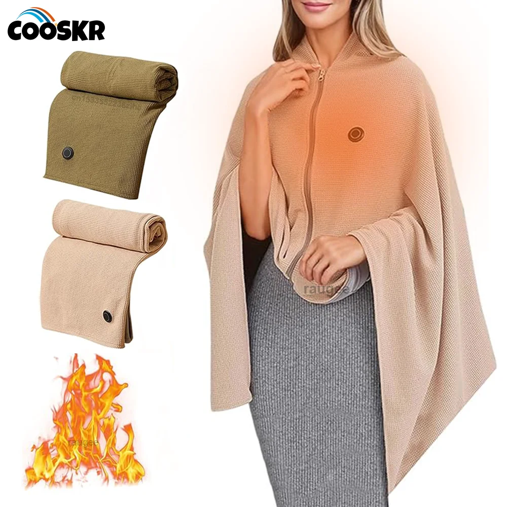 USB Electric Heated Blanket Wearable Heated Shawl 3 Gears Fast Heating Blanket Washable Body Warmer Blanket for Home Office Sofa
USB Electric Heated Blanket Wearable Heated Shawl 3 Gears Fast Heating Blanket Washable Body Warmer Blanket for Home Office Sofa