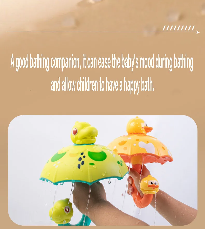 Dinosaur Umbrella Bath Toy For Kids Suction Cup Sprinkler Rotating Water Spray Shower Spin Fun Bathtub Play Gift
Dinosaur Umbrella Bath Toy For Kids Suction Cup Sprinkler Rotating Water Spray Shower Spin Fun Bathtub Play Gift