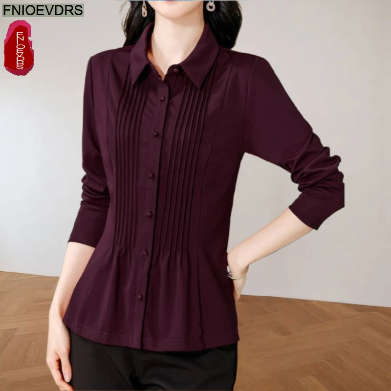 Peplum Tops Blouses Woman's Long Sleeve Retro Vintage Basics Pleated Shirts Purple Elegant Office Lady Commuter Tops
Peplum Tops Blouses Woman's Long Sleeve Retro Vintage Basics Pleated Shirts Purple Elegant Office Lady Commuter Tops