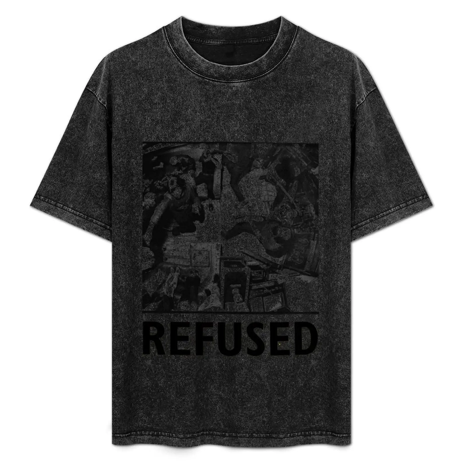 Refused T-Shirt tees anime figures Short sleeve tee men
Refused T-Shirt tees anime figures Short sleeve tee men