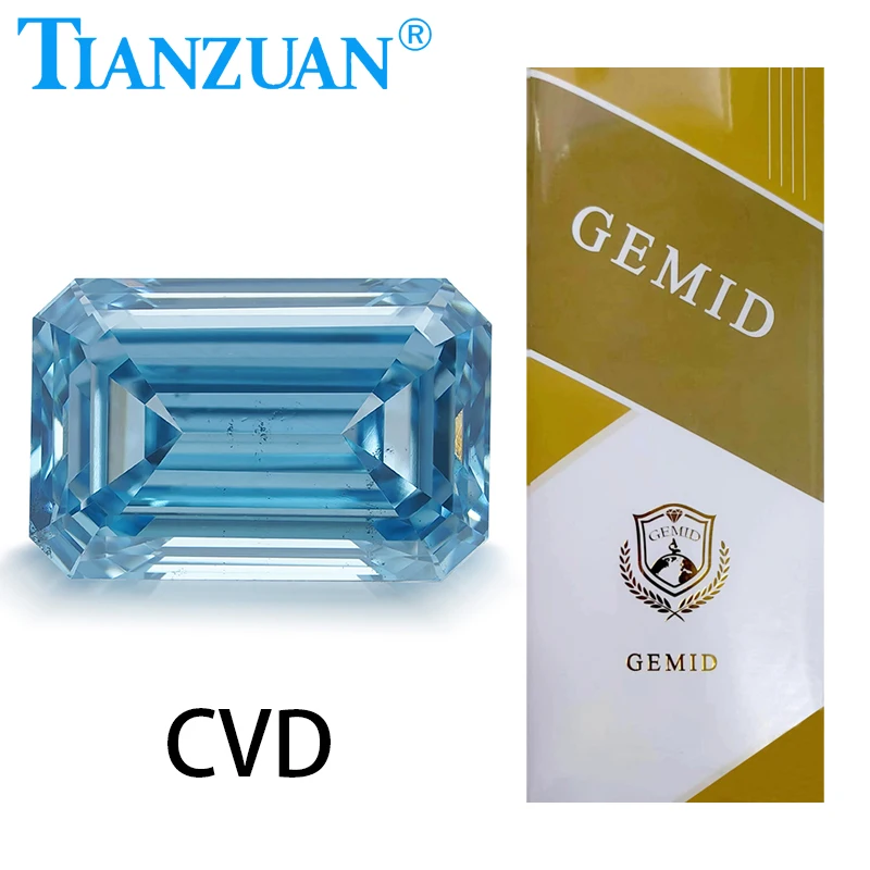Lab Grown Diamond CVD Emerald Cut Blue Color VS2 SI1 3EX Loose Gemstone Bead with GEMID Certified
Lab Grown Diamond CVD Emerald Cut Blue Color VS2 SI1 3EX Loose Gemstone Bead with GEMID Certified