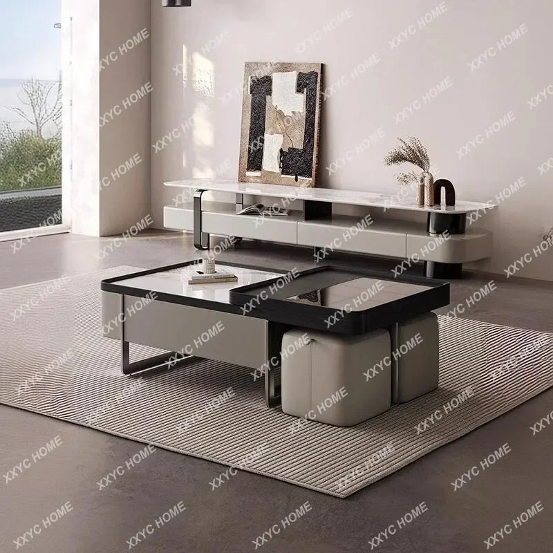 A Slate retractable coffee table household living room simple modern coffee table
A Slate retractable coffee table household living room simple modern coffee table
