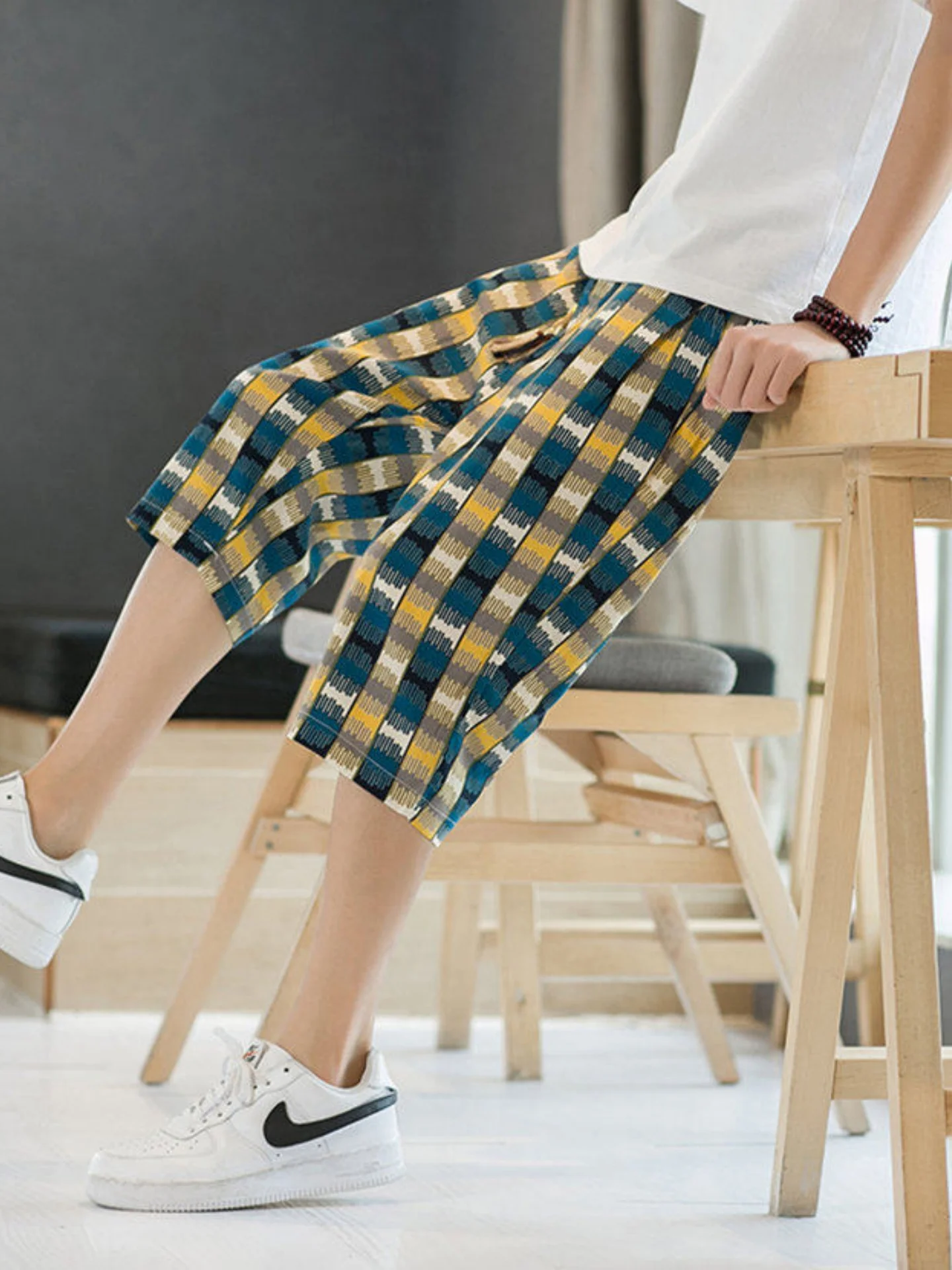 Men's Summer Casual Loose Straight Leg Midi Pants Plaid 7/8 Length orts Faionable Youthful Vitali Sle Comfortable Fit
Men's Summer Casual Loose Straight Leg Midi Pants Plaid 7/8 Length orts Faionable Youthful Vitali Sle Comfortable Fit