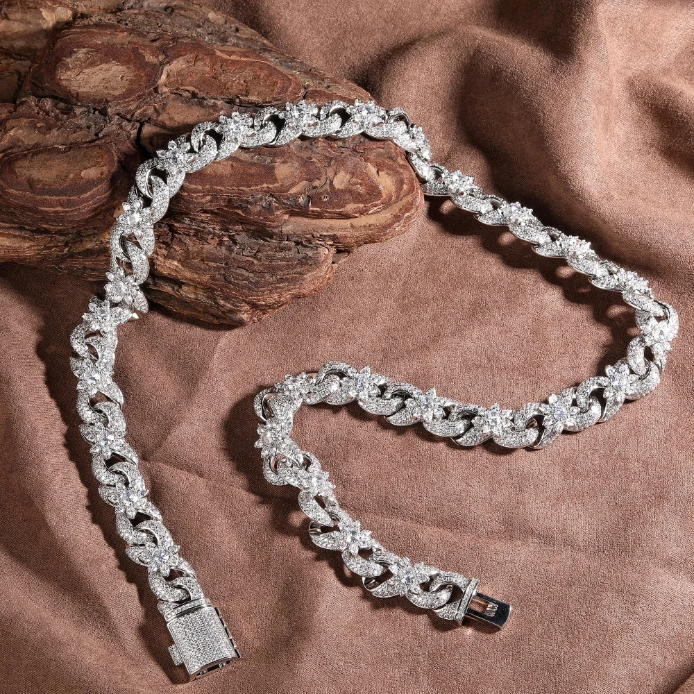 Hiphop Infinity Cuban Chain With Flower Fashion Cubic Zirconia Link Paved 5A+ CZ Hip Hop Necklace Jewelry Gift For Men
Hiphop Infinity Cuban Chain With Flower Fashion Cubic Zirconia Link Paved 5A+ CZ Hip Hop Necklace Jewelry Gift For Men