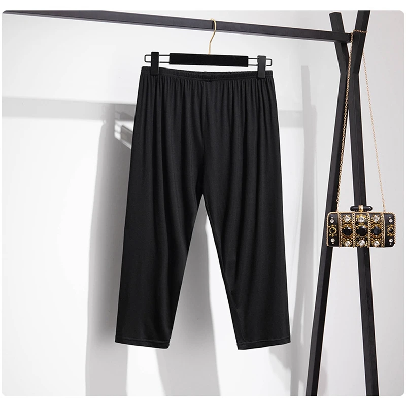 Women's casual cropped pants, summer plus size leggings, hip wrap, high elasticity, loose, monochrome, 4XL, 5XL, 6XL,
Women's casual cropped pants, summer plus size leggings, hip wrap, high elasticity, loose, monochrome, 4XL, 5XL, 6XL,