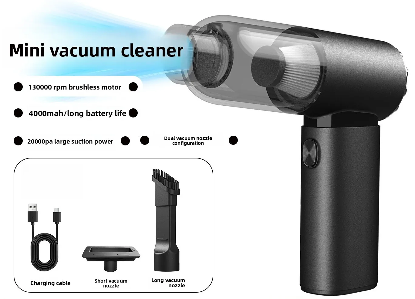 New Car Vacuum Cleaner Brushless Micro Mini Home Compact Portable Home Car Handheld Wireless
New Car Vacuum Cleaner Brushless Micro Mini Home Compact Portable Home Car Handheld Wireless