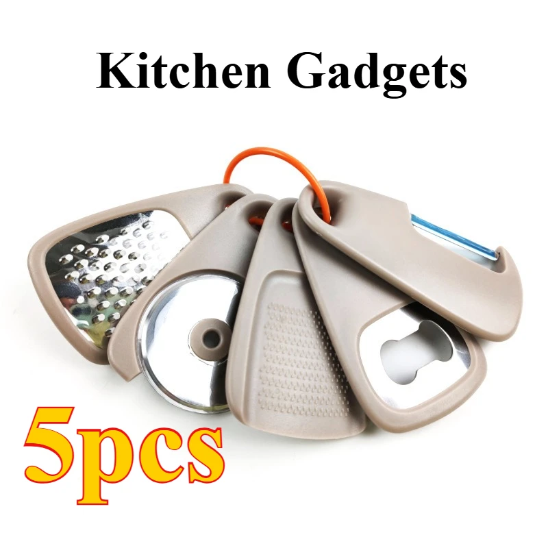5pcs outdoor camping hanging kitchen gadgets five-piece set grater bottle opener pizza cutter garlic grater peeler set portable
5pcs outdoor camping hanging kitchen gadgets five-piece set grater bottle opener pizza cutter garlic grater peeler set portable