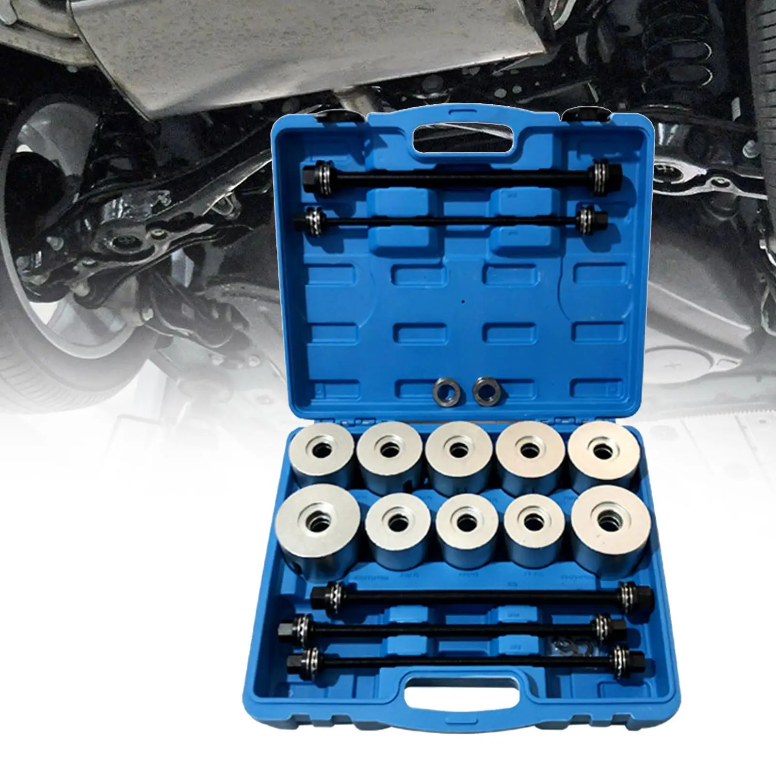 28Pcs Press and Pull Sleeve Kit Automotive Maintenance Tool with Carry Case Universal Bush Bearing Removal Insertion Tool Set
28Pcs Press and Pull Sleeve Kit Automotive Maintenance Tool with Carry Case Universal Bush Bearing Removal Insertion Tool Set