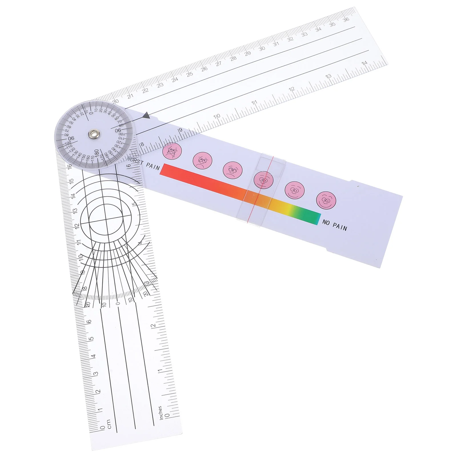 Orthopedic Angle Ruler Pain Score Measuring Tool PVC Goniometer Compact Size Professional Home Use Essential Medical
Orthopedic Angle Ruler Pain Score Measuring Tool PVC Goniometer Compact Size Professional Home Use Essential Medical