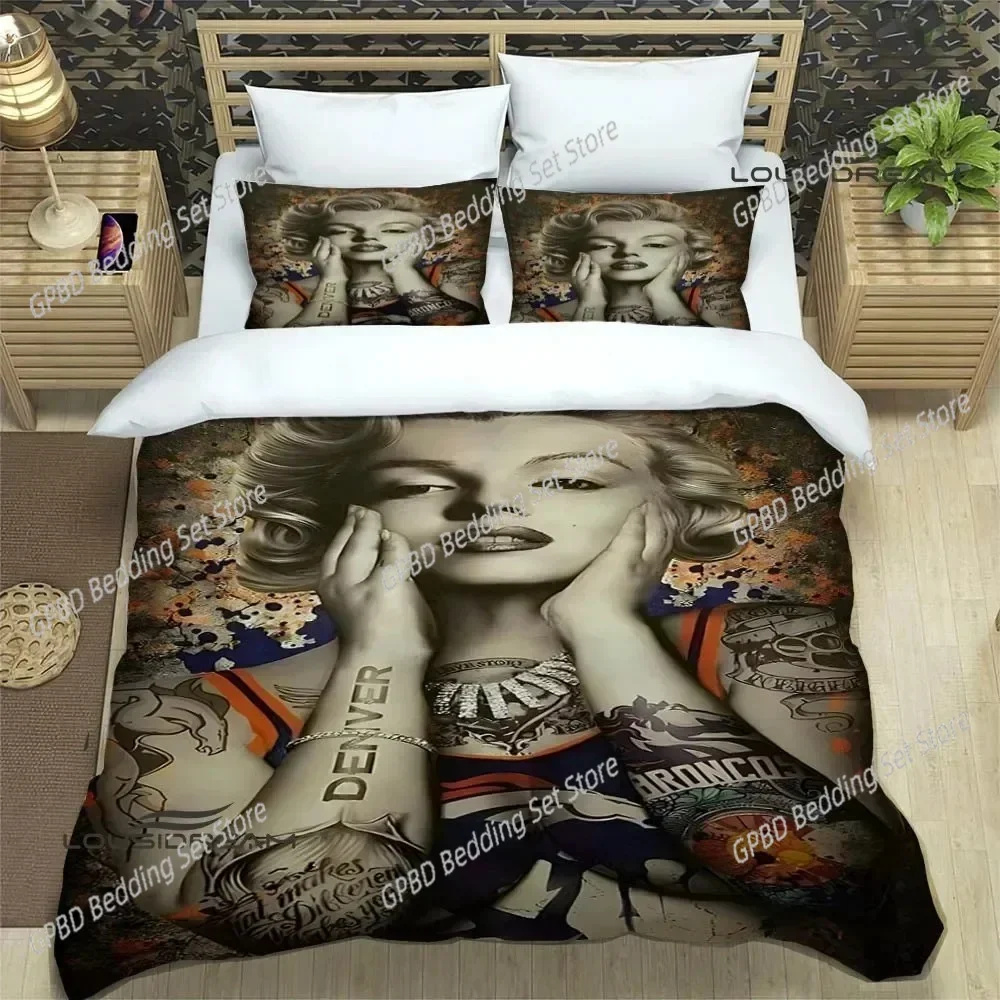Marilyn Monroe printed Comfortable Duvet Quilt Cover Pillowcase Bedding Set Children Bedroom Decoration Home Textile
Marilyn Monroe printed Comfortable Duvet Quilt Cover Pillowcase Bedding Set Children Bedroom Decoration Home Textile