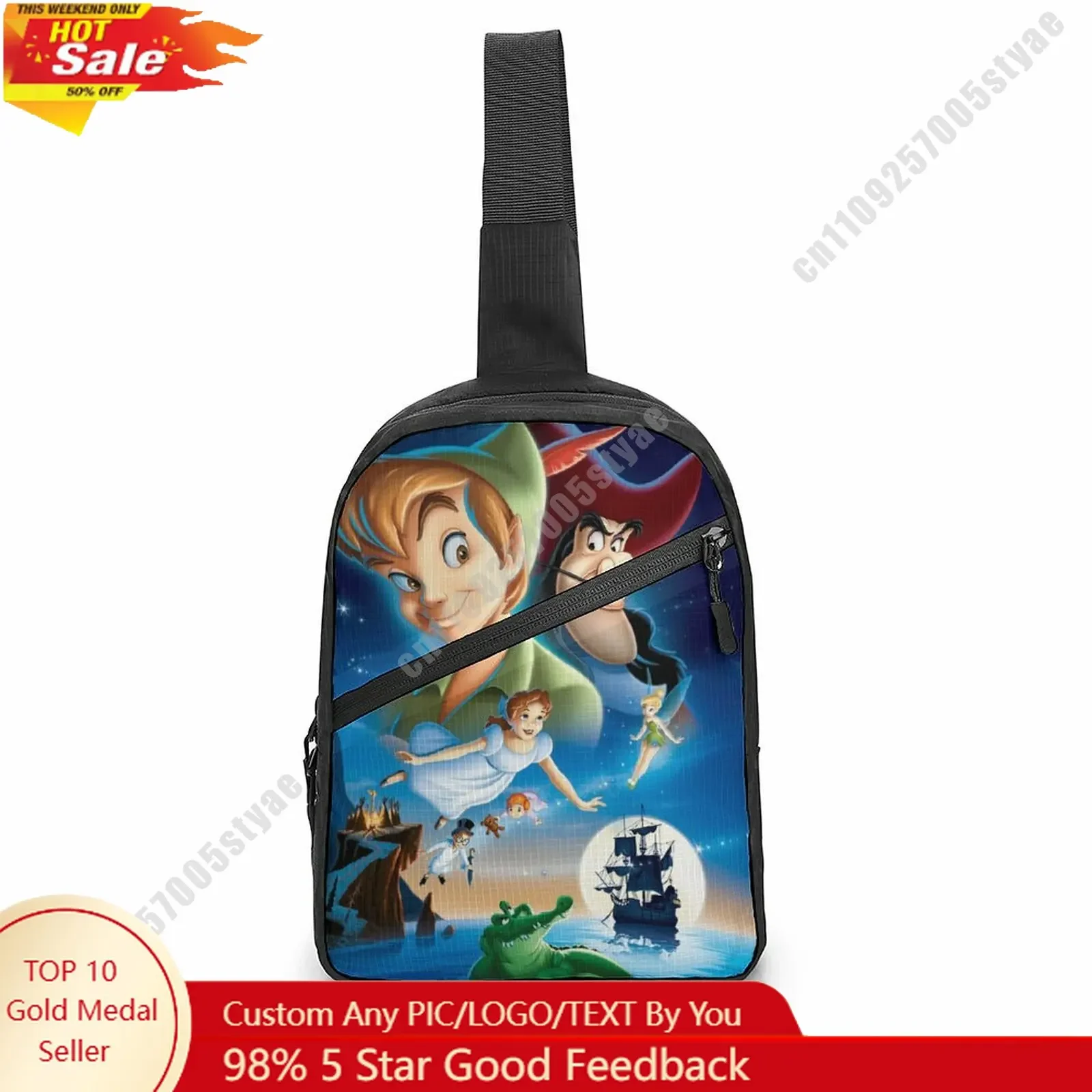 Peter Pan Chest Bag Disney Customized Personalized Photos Text Logo Lightweight Travel Sling Waterproof Shoulder Bag
Peter Pan Chest Bag Disney Customized Personalized Photos Text Logo Lightweight Travel Sling Waterproof Shoulder Bag