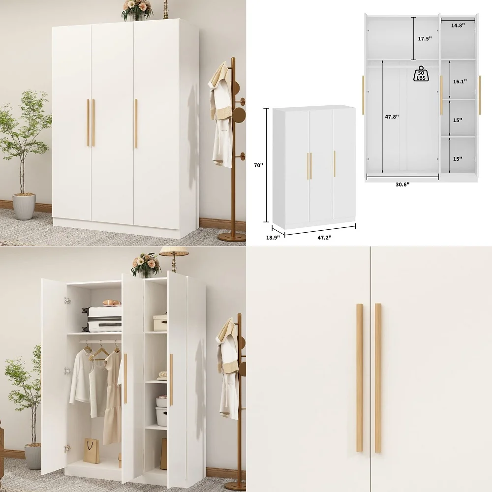 Wardrobe Closet with Drawers 74 Bedroom Closet for Hanging Clothes, Black Wardrobes Closets with Doors, Modern Armoire Cabinet
Wardrobe Closet with Drawers 74 Bedroom Closet for Hanging Clothes, Black Wardrobes Closets with Doors, Modern Armoire Cabinet