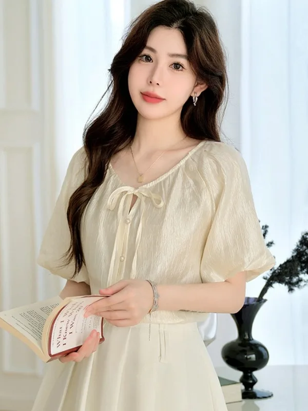 Женский летний шифоновый топ Ele Bubble Sve, модный, свободного кроя, универсальный, с короткими рукавами, круглым вырезом, из полиэфирного волокна, кардиган
Женский летний шифоновый топ Ele Bubble Sve, модный, свободного кроя, универсальный, с короткими рукавами, круглым вырезом, из полиэфирного волокна, кардиган