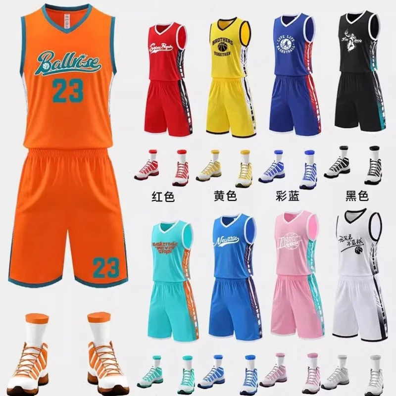 Summer Men'S And Women'S Competition Sports Training Jerseys Quick-Dry Adult College Children'S Custom Basketball Sets
Summer Men'S And Women'S Competition Sports Training Jerseys Quick-Dry Adult College Children'S Custom Basketball Sets