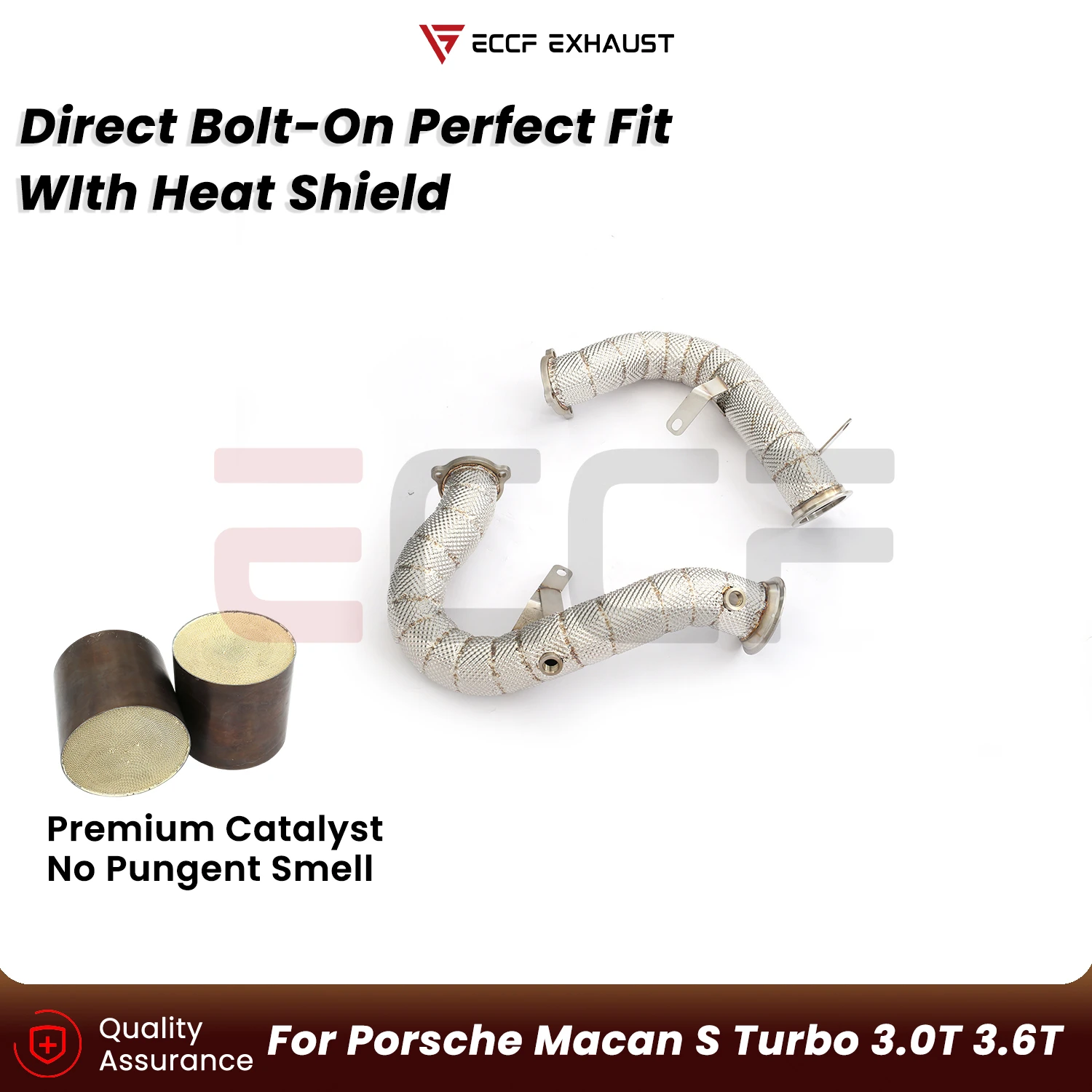 Sporty Downpipe With Heat Shield For Porsche Macan S Turbo 3.0T 3.6T Aggressive Exhaust Sound Plug and Play Upgrade Performance
Sporty Downpipe With Heat Shield For Porsche Macan S Turbo 3.0T 3.6T Aggressive Exhaust Sound Plug and Play Upgrade Performance