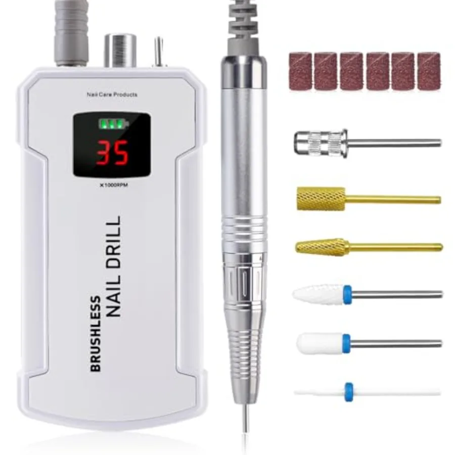 Профессиональная беспроводная машинка для маникюра 35000 об/мин с бесщеточным мотором, перезаряжаемая электрическая пилка для акриловых ногтей, черная
Профессиональная беспроводная машинка для маникюра 35000 об/мин с бесщеточным мотором, перезаряжаемая электрическая пилка для акриловых ногтей, черная