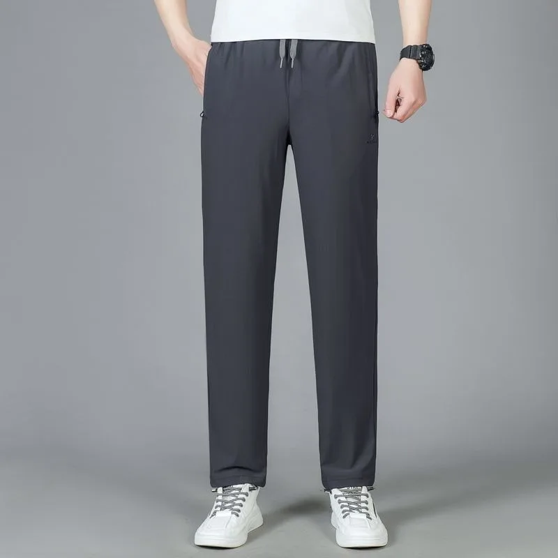 Mens Elastic Drawstring Waist Zipper Pocket Straight Leg Quick Dry Casual Long Pants
Mens Elastic Drawstring Waist Zipper Pocket Straight Leg Quick Dry Casual Long Pants
