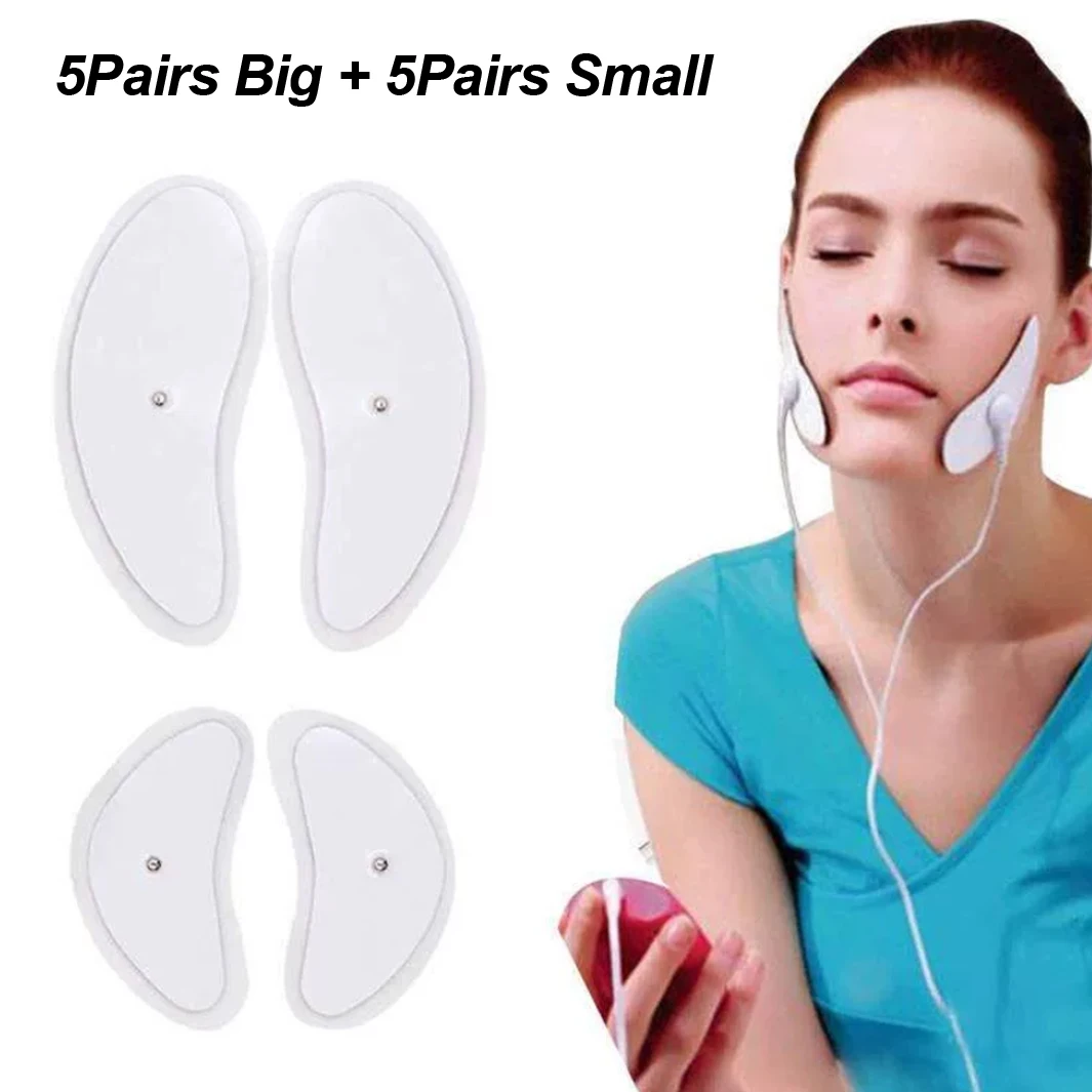 5Pairs Big +5Pairs Small Face Electrode Pads EMS Muscle Stimulator Facial Lifting Jawline Massager Tens Acupuncture Patches
5Pairs Big +5Pairs Small Face Electrode Pads EMS Muscle Stimulator Facial Lifting Jawline Massager Tens Acupuncture Patches