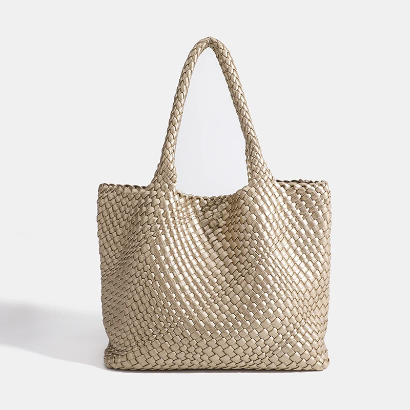 High-Quality Women's Shoulder Bag Casual Woven Tote Luxury New Neoprene Striped Handbag For Women Fashion Elegant
High-Quality Women's Shoulder Bag Casual Woven Tote Luxury New Neoprene Striped Handbag For Women Fashion Elegant