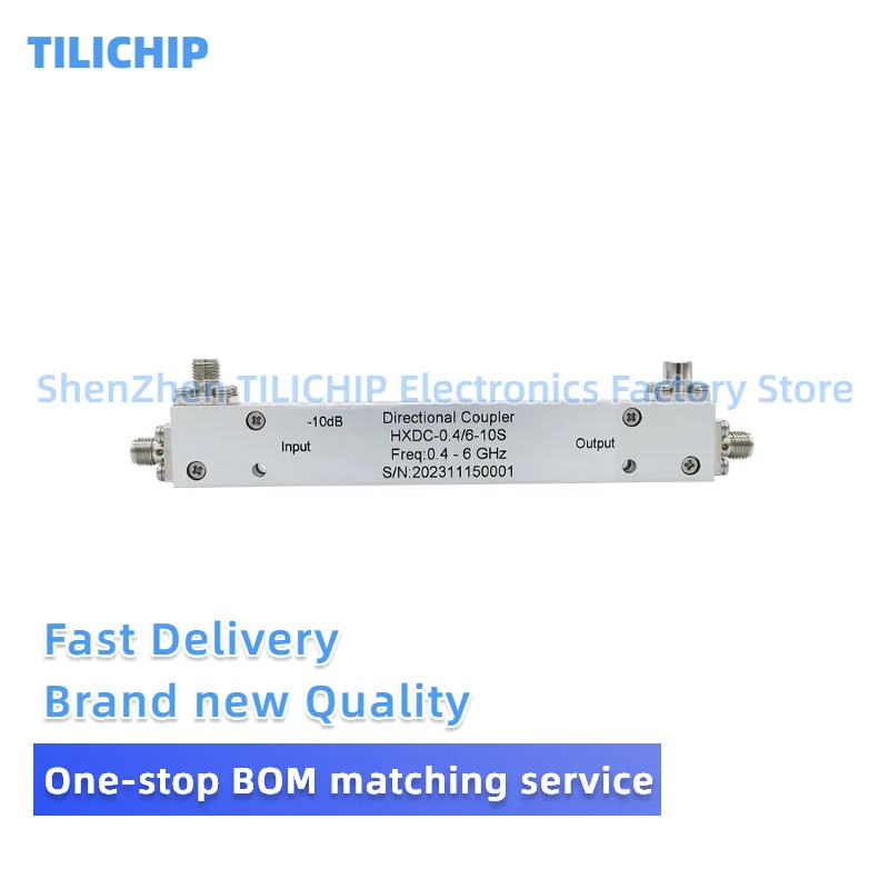 HXDC-0.4/6-10S 0.4-6GHz RF Microwave Wideband 10dB Directional Coupler SMA Female with High Directivity
HXDC-0.4/6-10S 0.4-6GHz RF Microwave Wideband 10dB Directional Coupler SMA Female with High Directivity