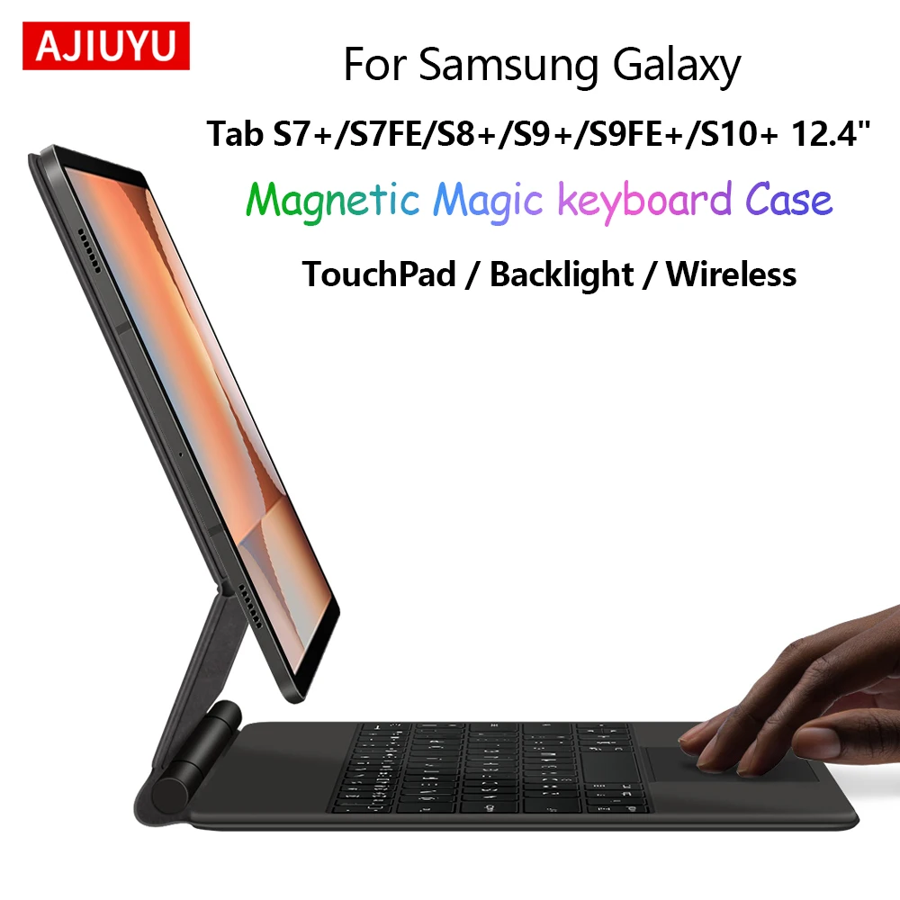 Magic Keyboard Case For Samsung Tab S7 Plus S7 FE S8 Plus S9 Plus S9 FE+ S10 Plus 12.4" Magnetic Book Cover TouchPad Backlight
Magic Keyboard Case For Samsung Tab S7 Plus S7 FE S8 Plus S9 Plus S9 FE+ S10 Plus 12.4" Magnetic Book Cover TouchPad Backlight
