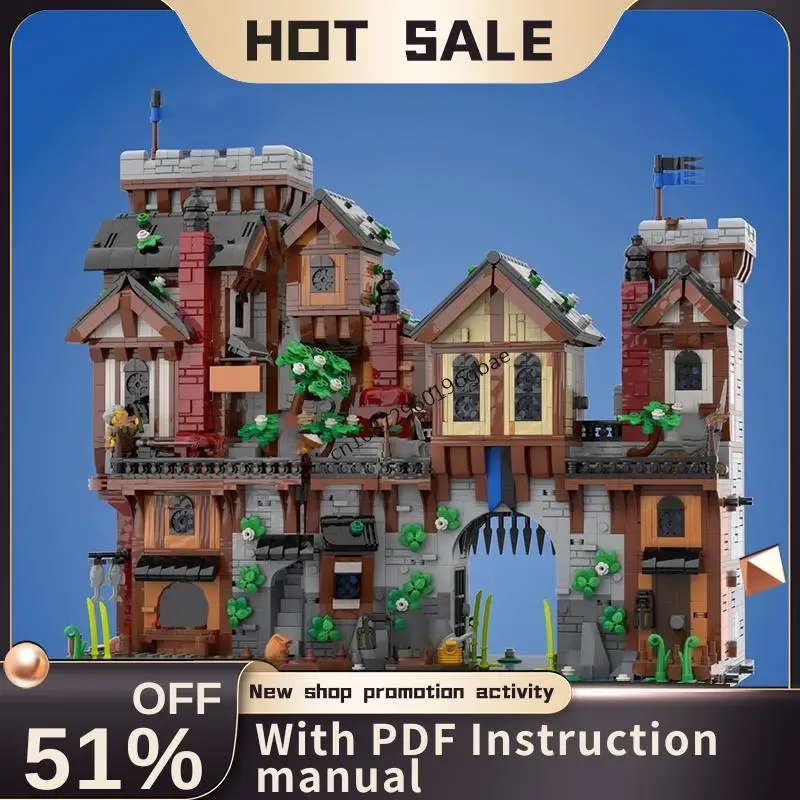 Новый 5668 шт. Moc европейский средневековый вид на улицу мастерские модель Diy творческие идеи детские игрушки подарок на Рождество и день рождения головоломка на заказ 
Новый 5668 шт. Moc европейский средневековый вид на улицу мастерские модель Diy творческие идеи детские игрушки подарок на Рождество и день рождения головоломка на заказ