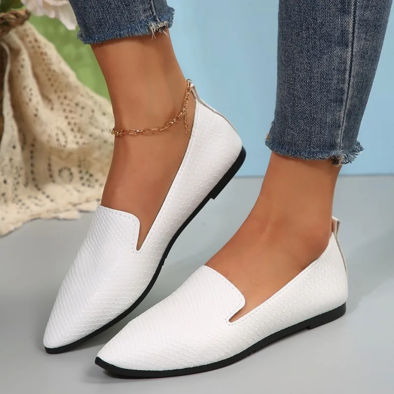 Plus Size Pointed Toe Flats Fashion Shallow Slip-on Loafers Spring Autumn Breathable Casual Shoes Solid Color Walking Flat Shoe
Plus Size Pointed Toe Flats Fashion Shallow Slip-on Loafers Spring Autumn Breathable Casual Shoes Solid Color Walking Flat Shoe