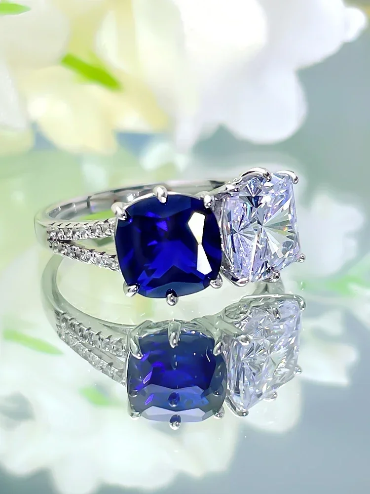 Fashion Versatile Double Stone 925 Sterling Silver Ring Set with High Carbon Diamonds, European and American Wedding Jewelry
Fashion Versatile Double Stone 925 Sterling Silver Ring Set with High Carbon Diamonds, European and American Wedding Jewelry