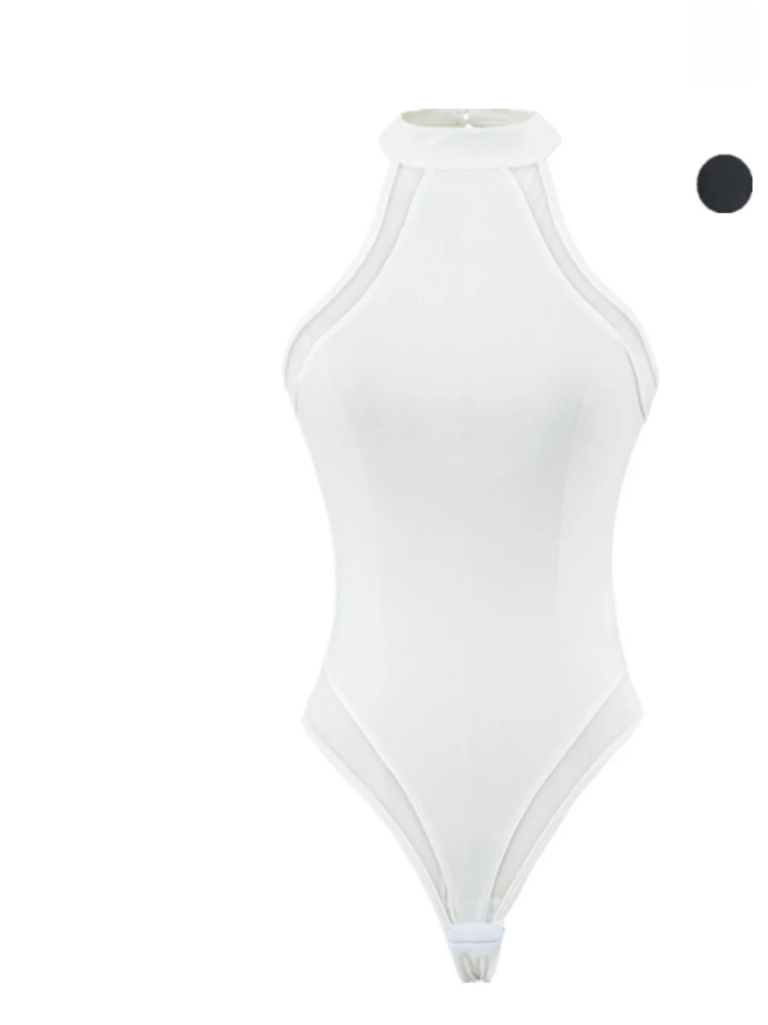 Sexy Splice Mesh Bodysuit Slim Fit Hollow out Shoulder Hanging Neck Pure Desire Bottoming Trendy Streetwear Summer Thin
Sexy Splice Mesh Bodysuit Slim Fit Hollow out Shoulder Hanging Neck Pure Desire Bottoming Trendy Streetwear Summer Thin