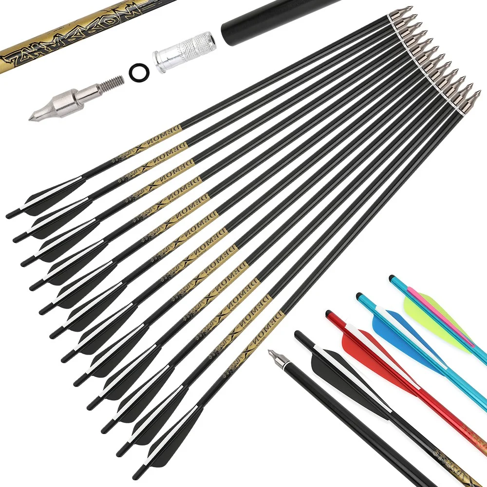 Aluminum Crossbow Bolts 12pcs 20/22 Inch 7075-T6 High Strength with 4" Rubber Vanes 125Gr Tips for Crossbow Hunting Shooting Accessories
Aluminum Crossbow Bolts 12pcs 20/22 Inch 7075-T6 High Strength with 4" Rubber Vanes 125Gr Tips for Crossbow Hunting Shooting Accessories
