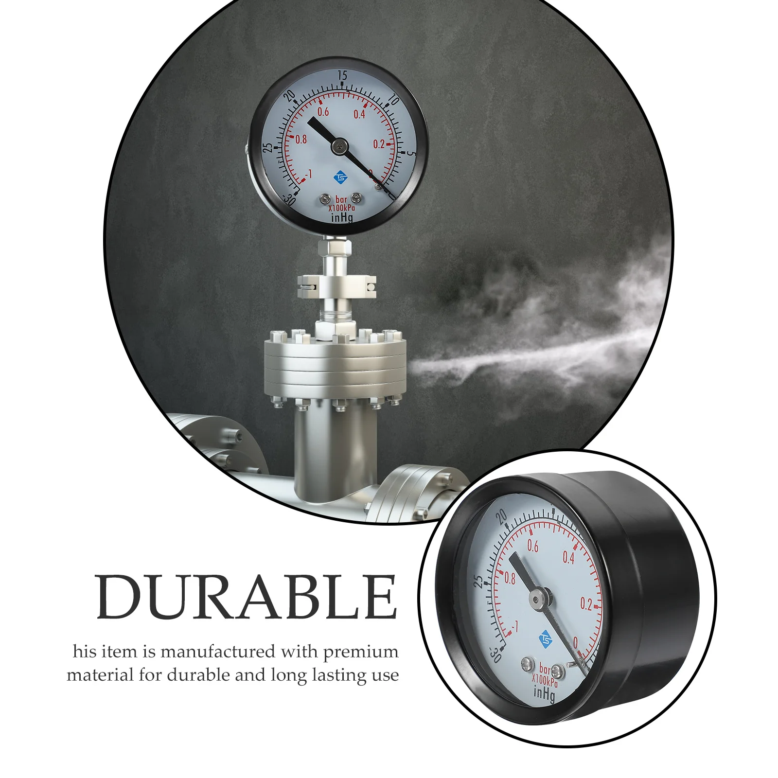 Vacuum Pressure Gauge 0 to -1bar Measuring Range Portable for Air Compressor Water Oil Gas Vacuum Gauge Tester
Vacuum Pressure Gauge 0 to -1bar Measuring Range Portable for Air Compressor Water Oil Gas Vacuum Gauge Tester