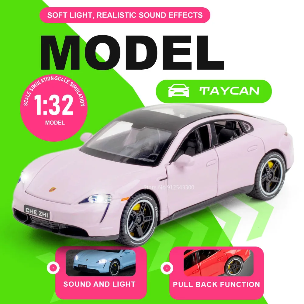 1:32 Scale Taycan Panamera Car Model Toy Doors Opened Sound Light Models Pull Back Rubber Tires Vehicle Desktop Decorations
1:32 Scale Taycan Panamera Car Model Toy Doors Opened Sound Light Models Pull Back Rubber Tires Vehicle Desktop Decorations