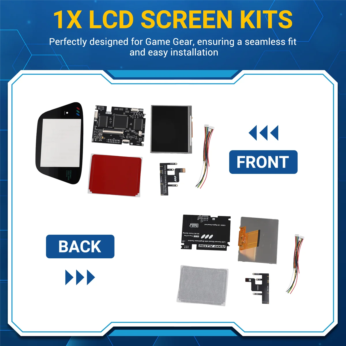 A52TV4 IPS OGS LCD Screen Kits for SEGA Game Gear Full Screen V4.0 Display LCD Highlight Brightness for SEGA GG Black
A52TV4 IPS OGS LCD Screen Kits for SEGA Game Gear Full Screen V4.0 Display LCD Highlight Brightness for SEGA GG Black